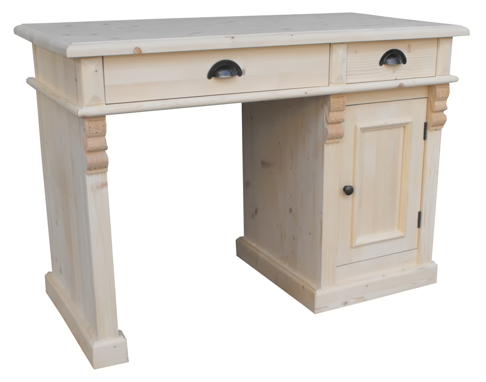Bureau de 110cm en pin massif 2 tiroirs et 1 por -> Bureau DAngle En Pin Bureau de 110cm en pin massif 2 tiroirs et 1 por -> Bureau DAngle En Pin