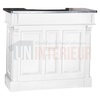 Comptoir de bar esprit bistrot en pin massif de 140cm de large - Chester