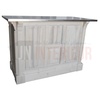 Petit comptoir passe-plat en zinc et pin massif 120cm (95cm de haut) - Chester