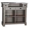 Comptoir de bar esprit bistrot en pin massif de 140cm de large - Chester