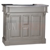 Comptoir de bar esprit bistrot en pin massif de 140cm de large - Chester