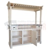 Comptoir de bar 180cm + galerie ou ciel de bar en pin massif - Chester