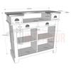 Bar en pin massif 120cm - Chester