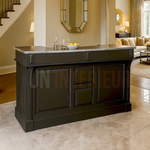 Comptoir de bar ou meuble bar en pin massif 180cm - Chester