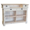 Meuble bar bistrot en pin massif de 140cm de large - Chester