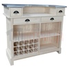 Bar en pin massif 120cm avec espace range-bouteilles - Chester