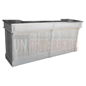 Grand comptoir de bar de 240cm en pin massif - Chester