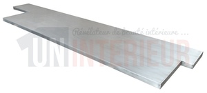 Plan de travail de cuisine en zinc 247 X 65 cm avec découpes- Zinc classique