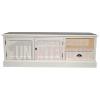 Grand meuble TV 2 portes, 1 tiroir en pin massif - Bust