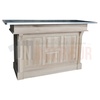 Bar de cuisine type îlot central en chêne massif 180cm - Chester