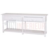 Grande console en pin massif, 2 tiroirs - Margery