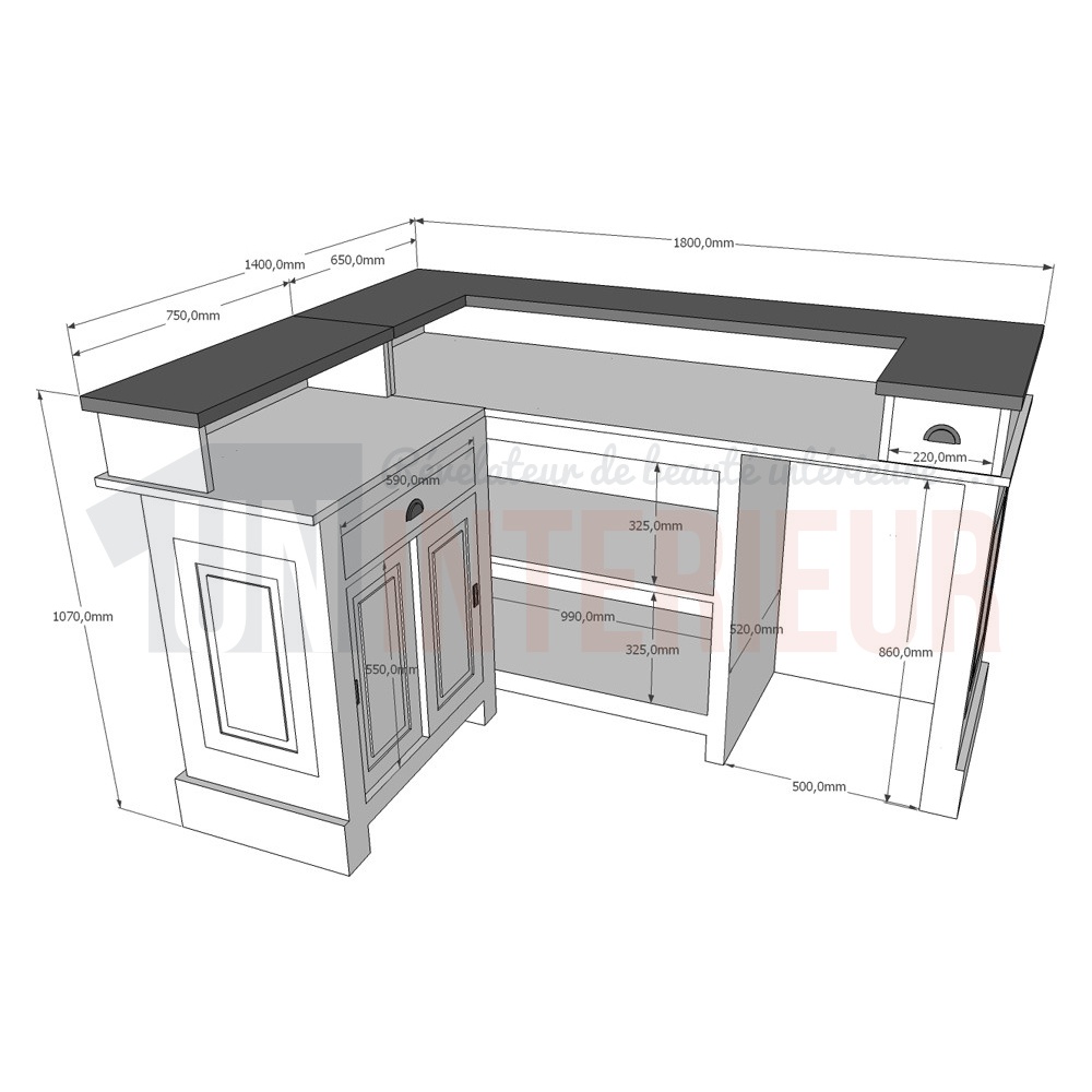 Frigo de Bar Sous Comptoir 3 Portes Coulissantes