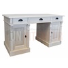 Bureau 140cm en pin massif équipé de 3 tiroirs et 2 portes - President
