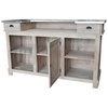 Meuble bar zinc en chêne massif 180cm - Chester