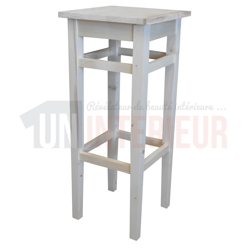 Tabouret De Bar En Pin Massif Sans Dossier Chester