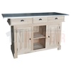 Bar de cuisine type îlot central en chêne massif 180cm - Chester