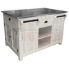 Ilot central de cuisine en pin massif - Nessy