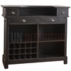 Bar en pin massif 120cm avec espace range-bouteilles - Chester