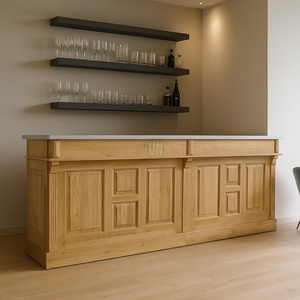 Meuble bar professionnel CHR en chêne massif 360cm - Chester