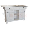 Comptoir de cuisine ou îlot central haut en pin massif 180cm - Chester