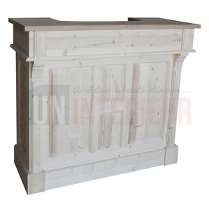 Comptoir de bar en pin massif 120cm - Chester