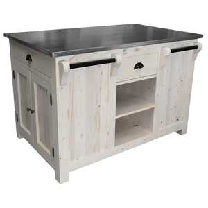 Ilot central de cuisine en pin massif - Nessy