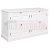 Buffet 4 portes en pin massif avec 2 tirettes - Straight