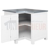 Meuble d'angle rangement de cuisine en pin massif - Straight