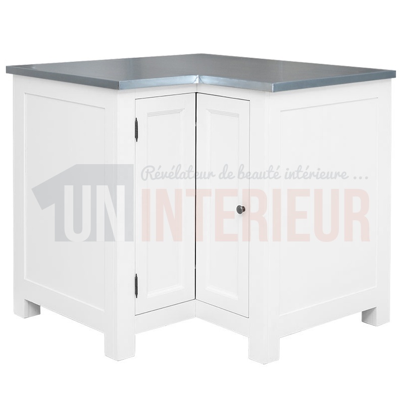 Acheter meuble d'angle de cuisine - Zinc & Pin massif