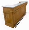 Bar sur-mesure en pin massif 240cm avec repose-pieds