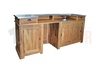 Comptoir de bar professionnel CHR en chêne massif 240cm - Chester