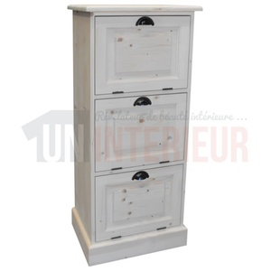 Petit rangement de bureau en pin massif ou meuble classeur - Burrington