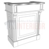 Meuble bar bistrot en pin massif 90cm - Chester