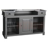 Meuble bar comptoir de bistrot 150cm en pin massif - Chester