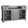 Comptoir de bar type meuble de bistrot 150cm en pin massif - Chester