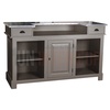 Comptoir de bar type meuble de bistrot 150cm en pin massif - Chester