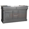 Meuble bar comptoir de bistrot 150cm en pin massif - Chester