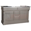 Comptoir de bar type meuble de bistrot 150cm en pin massif - Chester
